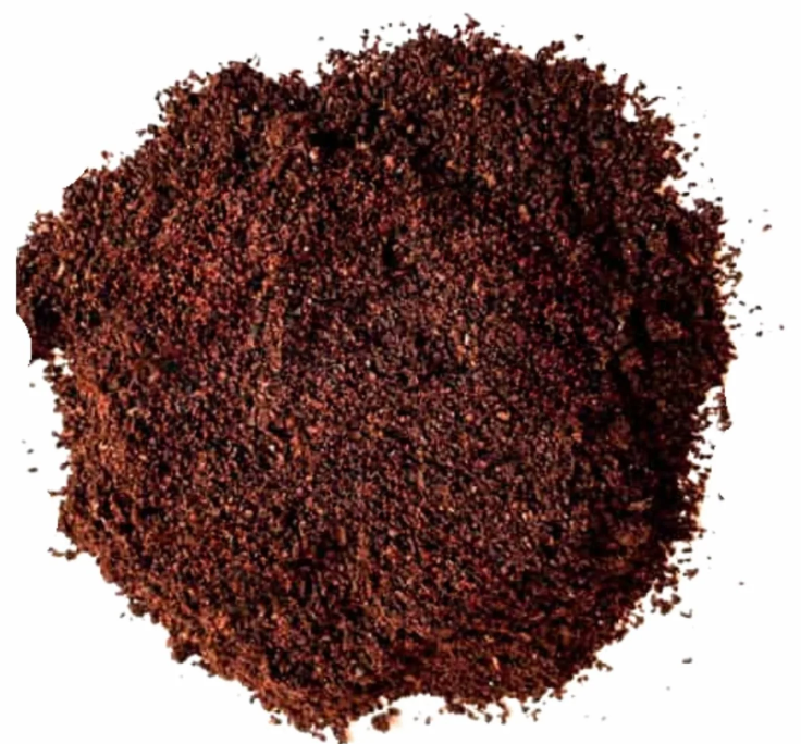 Medium-fine coffee grind close-up